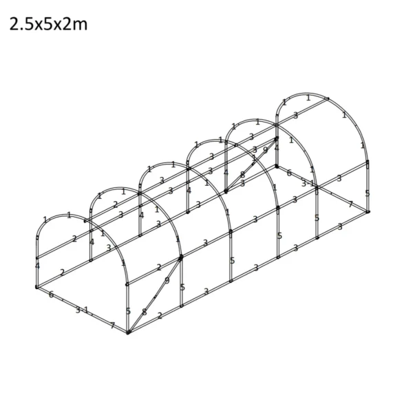 2.5x5x2-foliengewachshaus-1 Foliengewächshaus 2.5×5×2 m