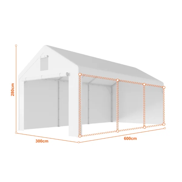 Garagenzelt 3×6 m
