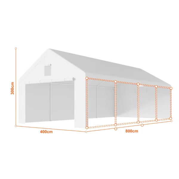 Garagenzelt 4×8 m