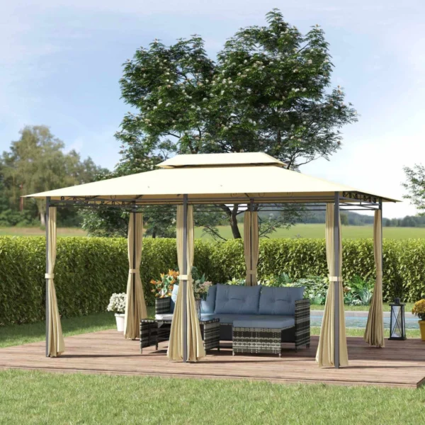 Gartenpavillon 4×3 m – Beige