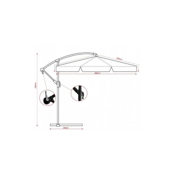 Gartenschirm 3 m – Beige