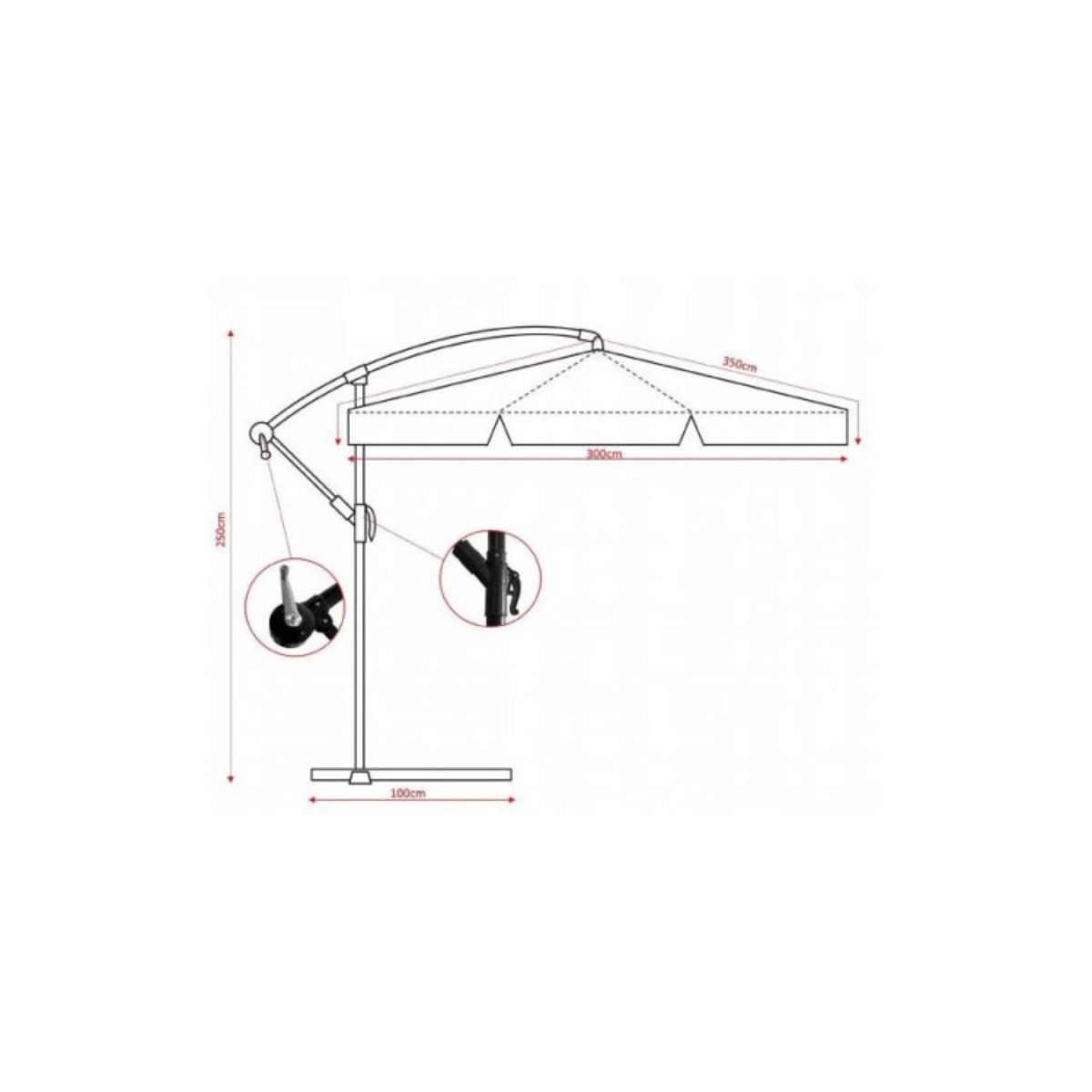 Gartenschirm 3 m – Beige