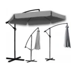 Gartenschirm 3 m – Grau