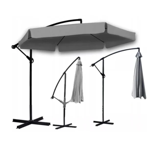 Gartenschirm 3 m – Grau