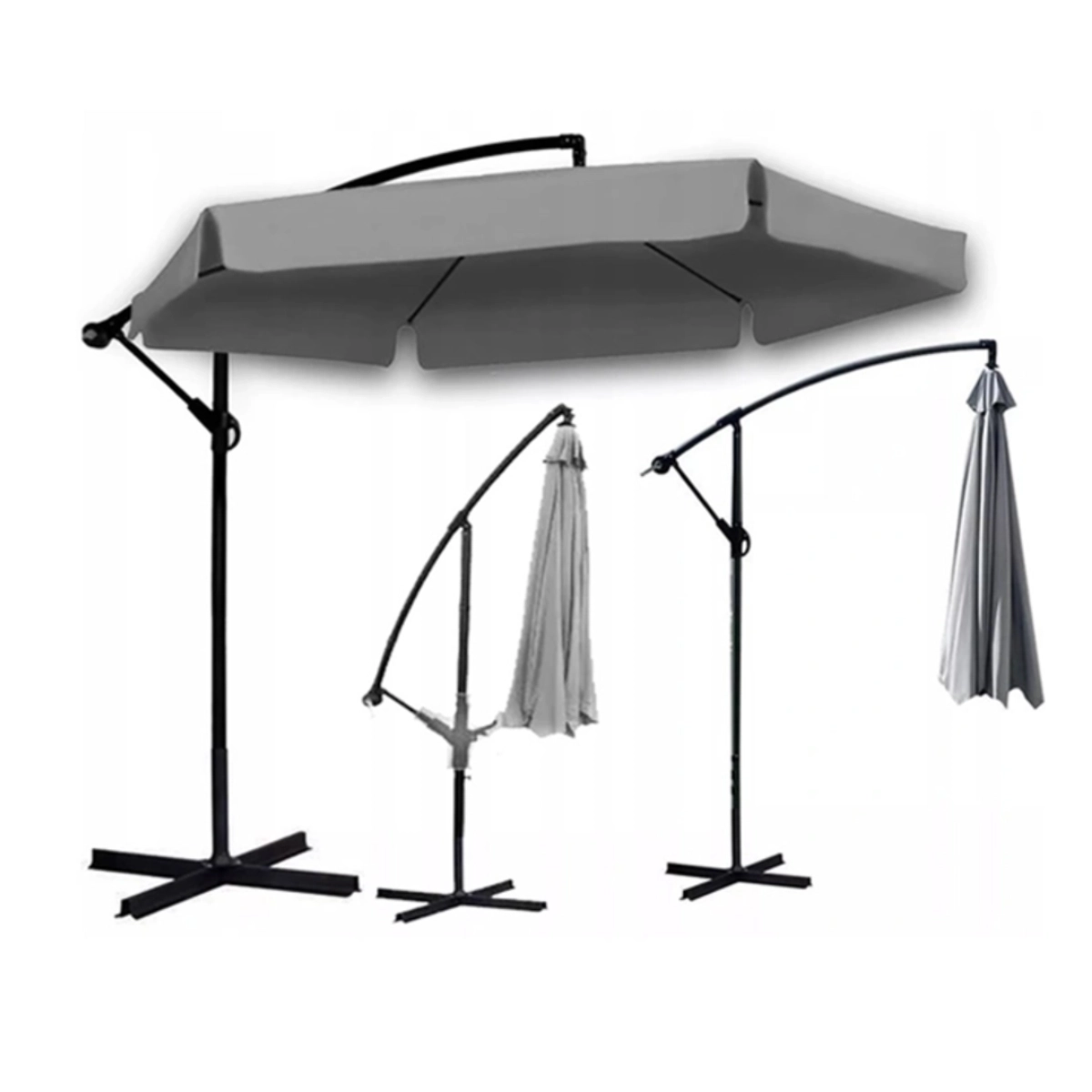 Gartenschirm 3 m – Grau
