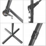 Gartenschirm 3 m – Grau