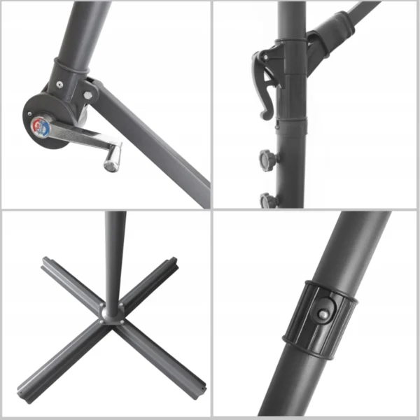 Gartenschirm 3 m – Grau