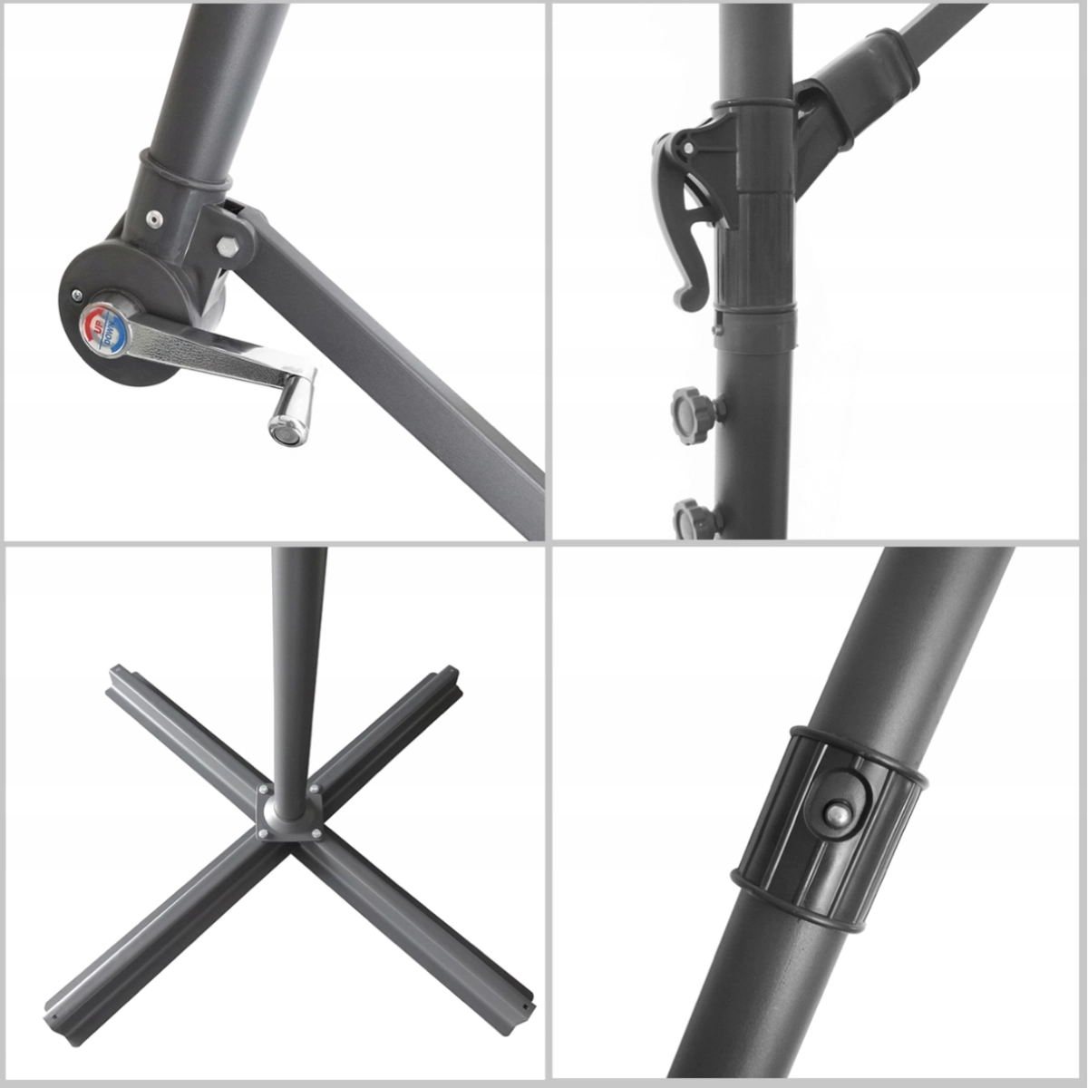 Gartenschirm 3 m – Grau