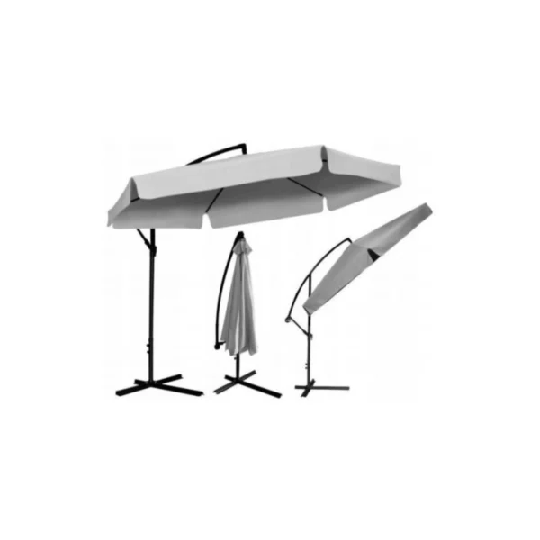 Gartenschirm 3 m – Grau