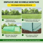 Foliengewächshaus 3×10×2 m