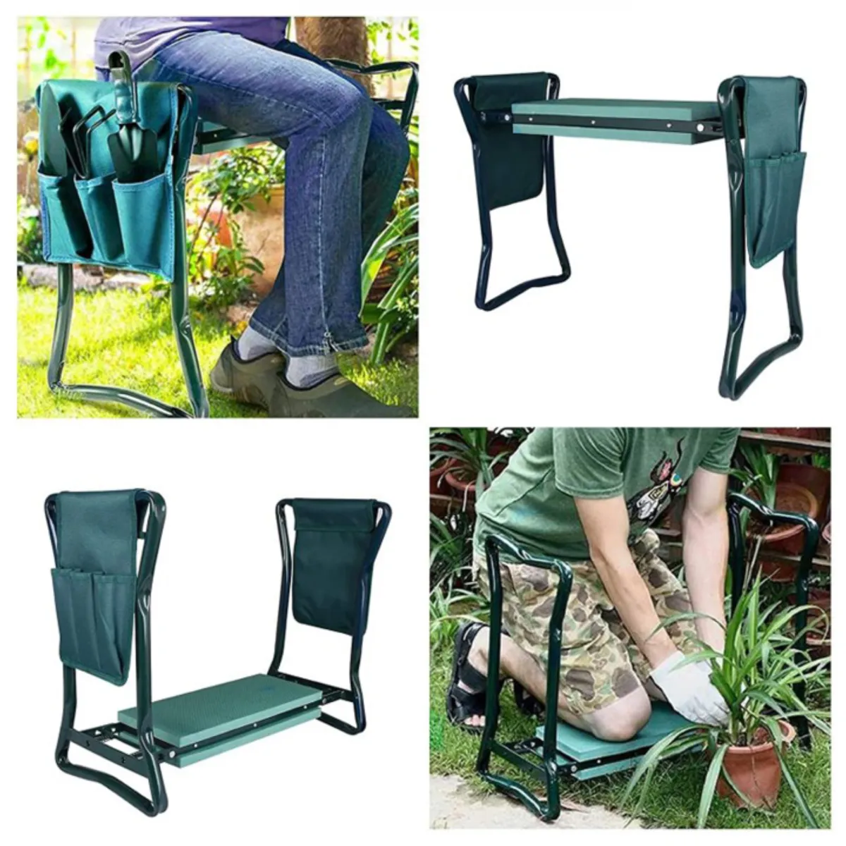 Gartenstuhl – Kniebank 3-in-1 mit Organizer