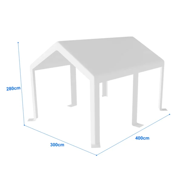 ersatz-dachplane-3x4m-2 Ersatz-Dachplane für Premium-Garagenzelt 3×4 m | 280 g/m² PE