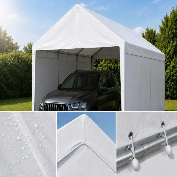 ersatz-dachplane-3x4m-4 Ersatz-Dachplane für Premium-Garagenzelt 3×4 m | 280 g/m² PE