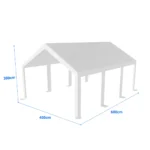 ersatz-dachplane-4x8m-2 Ersatz-Dachplane für Premium-Garagenzelt 4×8 m | 280 g/m² PE