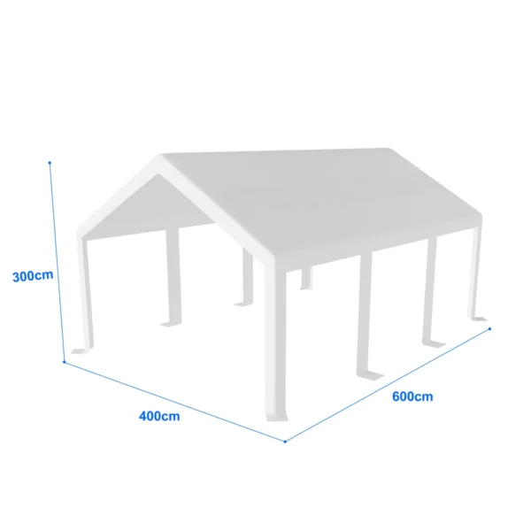 ersatz-dachplane-4x8m-2 Ersatz-Dachplane für Premium-Garagenzelt 4×8 m | 280 g/m² PE