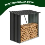 Metall-Brennholzunterstand Premium 89 × 163 × 154 cm (1,5 m²)