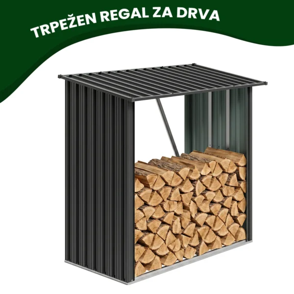 Metall-Brennholzunterstand Premium 89 × 163 × 154 cm (1,5 m²)