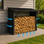 Metall-Brennholzunterstand Premium – verzinkter Stahl