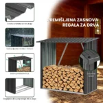 Metall-Brennholzunterstand Premium 89 × 163 × 154 cm (1,5 m²)
