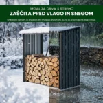 Metall-Brennholzunterstand Premium 89 × 163 × 154 cm (1,5 m²)