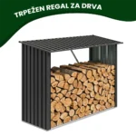 Metall-Brennholzunterstand Premium 84 × 217 × 154 cm (1,9 m²)