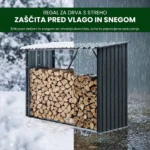 Metall-Brennholzunterstand Premium 84 × 217 × 154 cm (1,9 m²)
